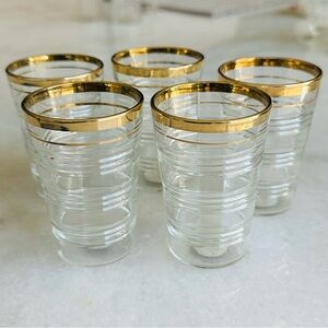 5 Depression ‘Ring’ Juice Glasses